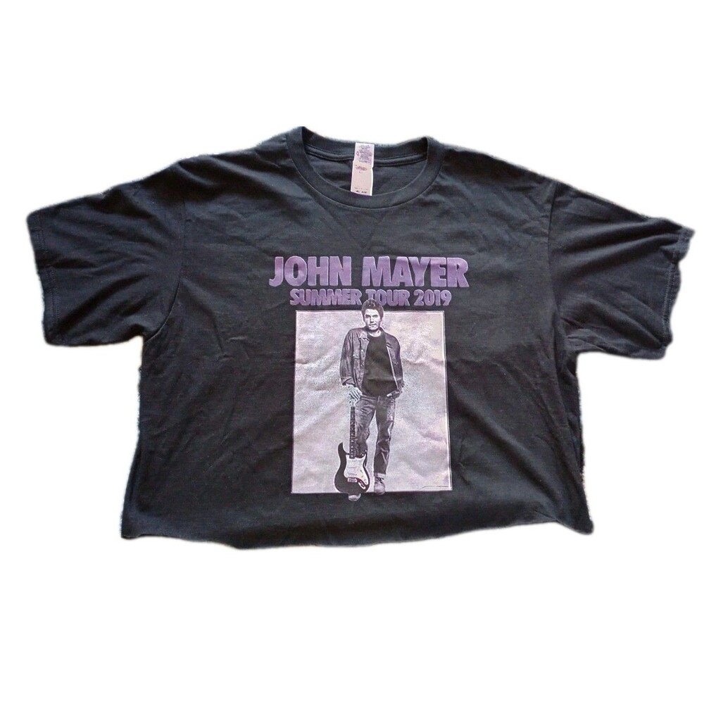 John Mayer T Shirt Tour 2019 Double Sided Adult Size XL Cut Off